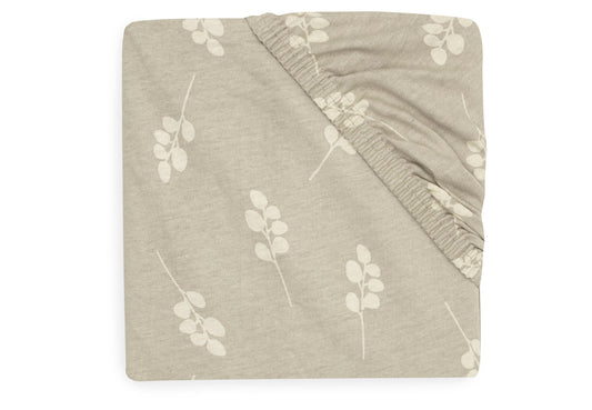 Jollein Spannbettlaken - Jersey - Twig Olive Green Studio