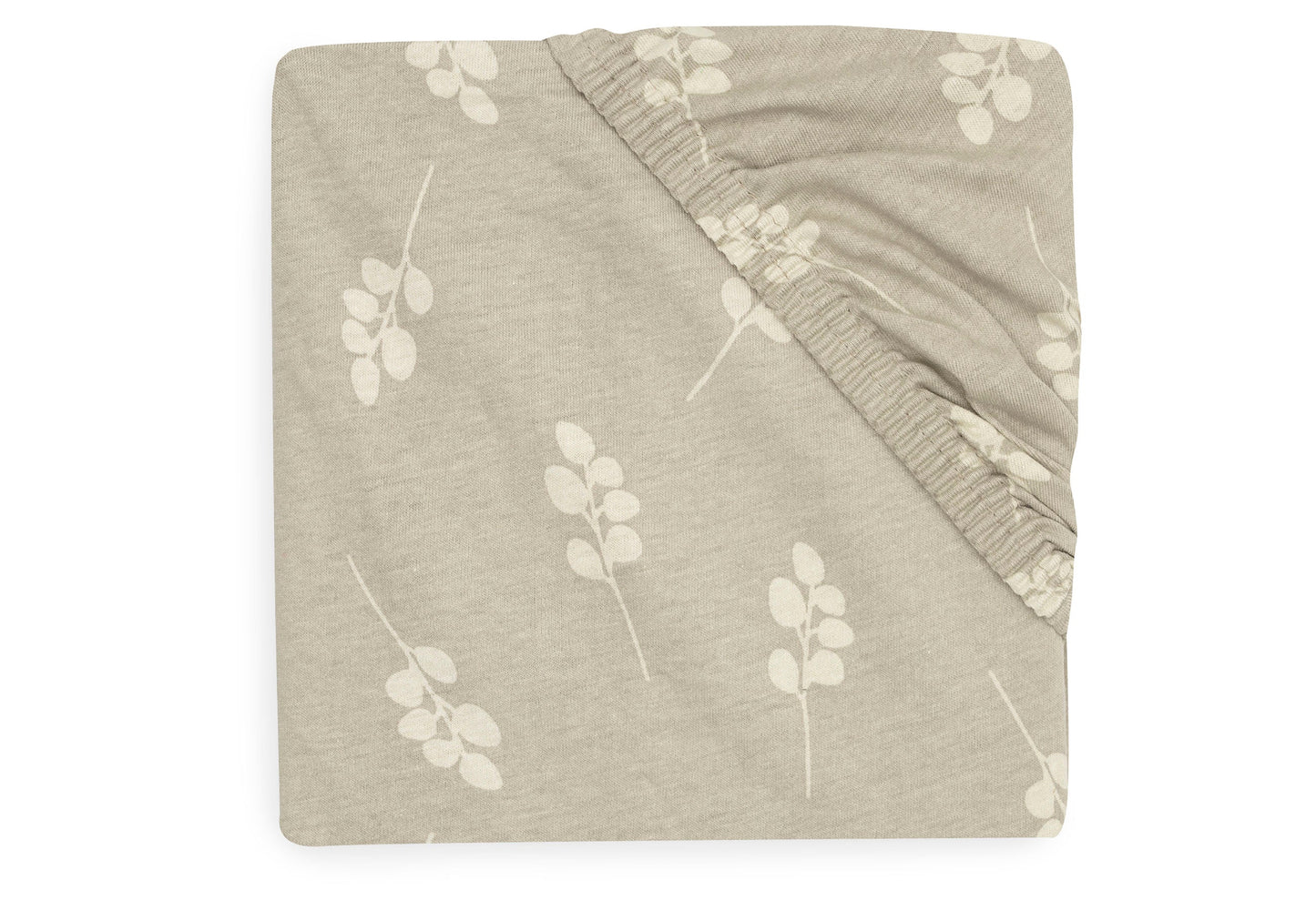 Jollein Spannbettlaken - Jersey - Twig Olive Green Studio