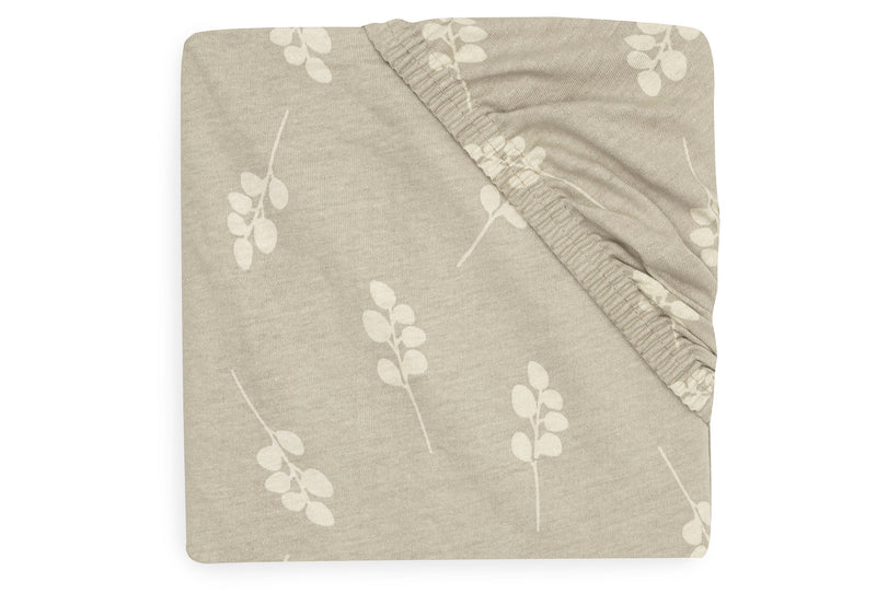 Jollein Spannbettlaken - Jersey - Twig Olive Green Studio