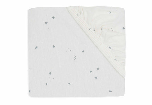 Jollein Spannbettlaken - Jersey - Twinkling Sea Green Studio