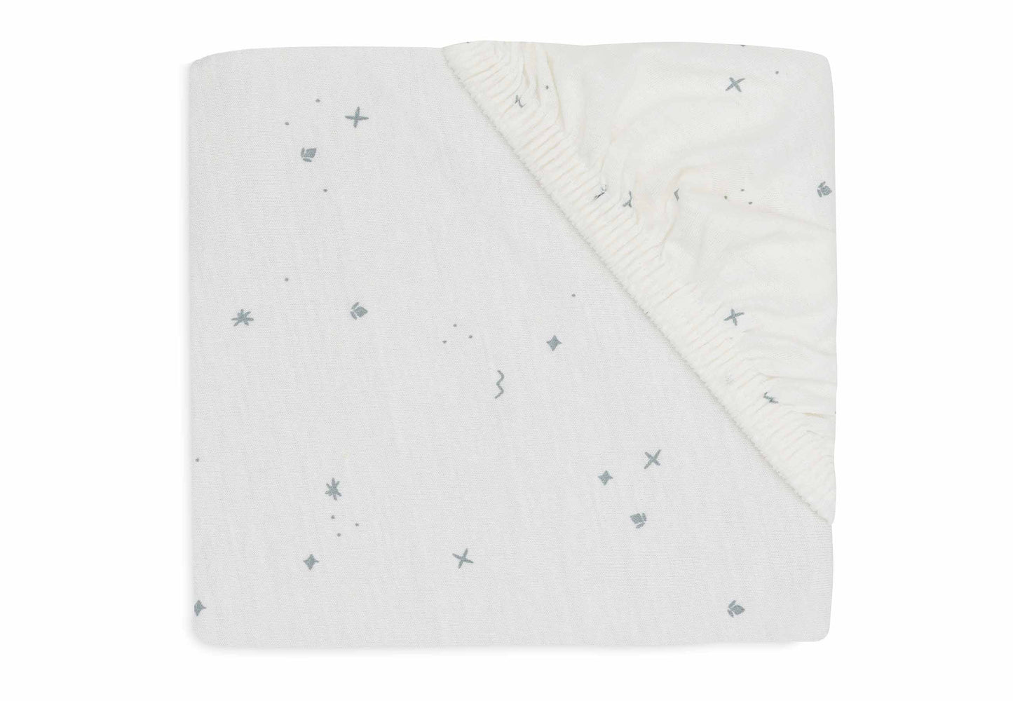 Jollein Spannbettlaken - Jersey - Twinkling Sea Green Studio