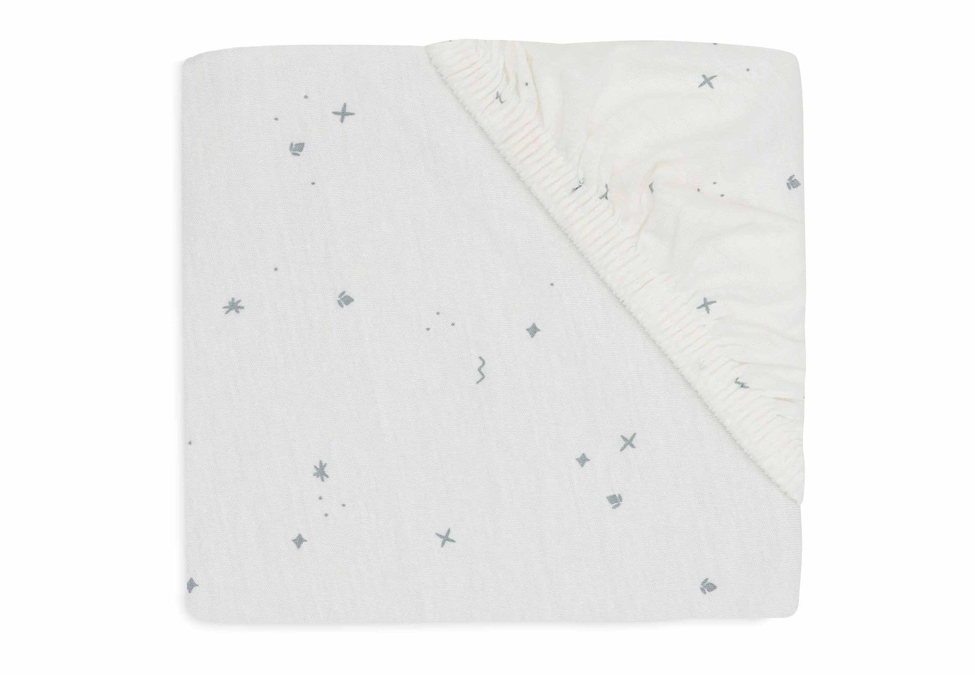 Jollein Spannbettlaken - Jersey - Twinkling Sea Green Studio