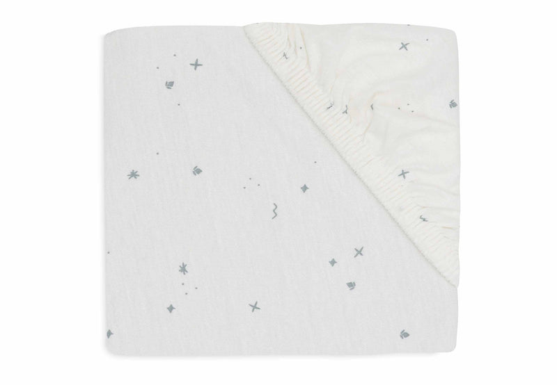 Jollein Spannbettlaken - Jersey - Twinkling Sea Green Studio