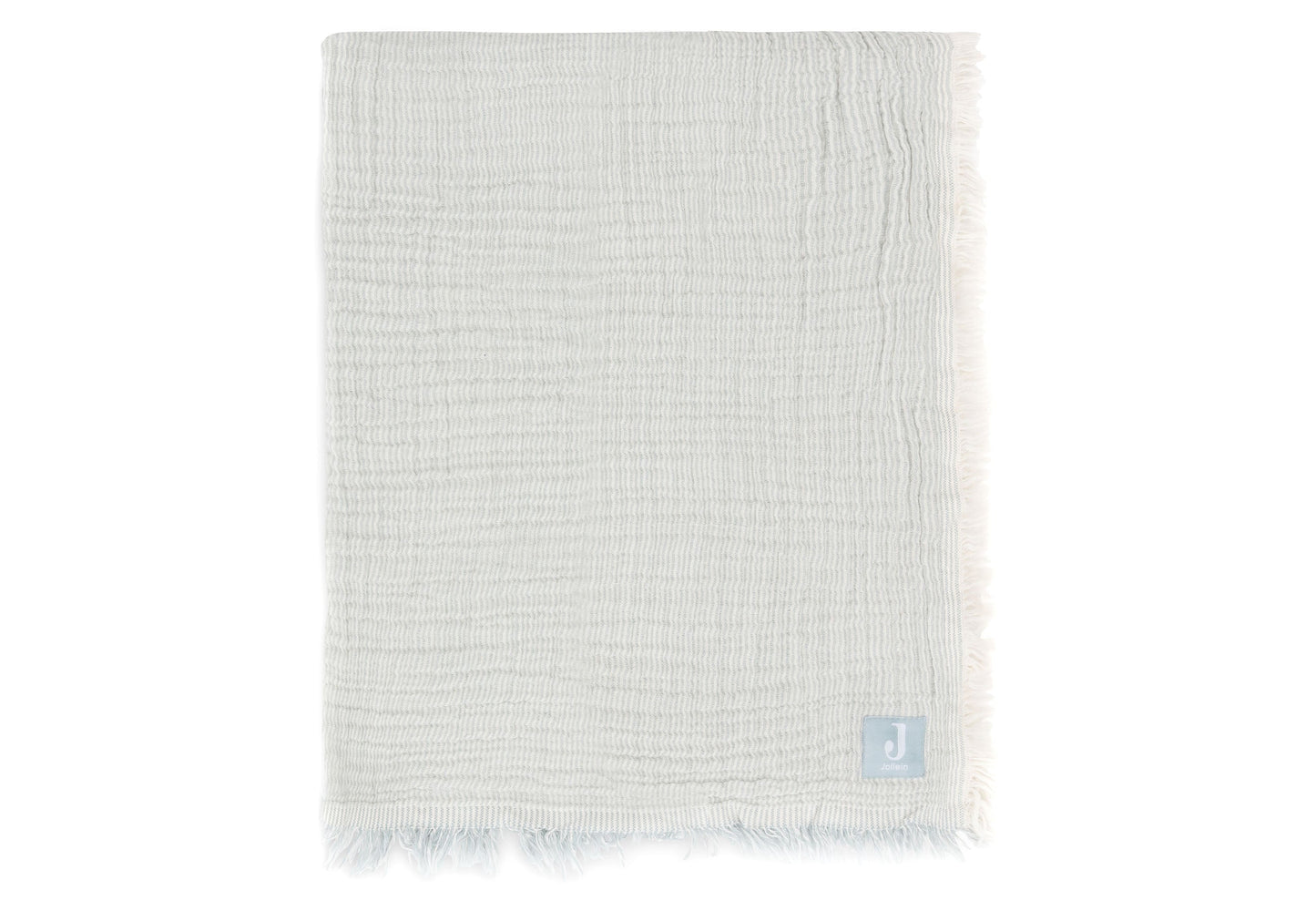 Jollein Decke - Hydrophil Fringe - Stripe Sea Green Studio