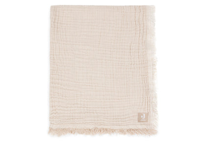Jollein Decke - Hydrophil Fringe - Stripe Biscuit