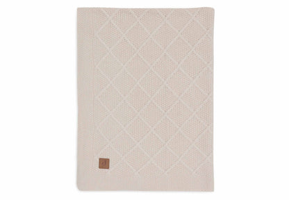 Jollein Decke - Check Knit Oatmeal Detail
