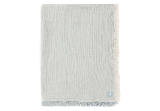 Jollein Decke - Hydrophil Fringe - Stripe Sea Green Detail