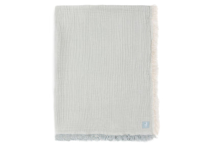 Jollein Decke - Hydrophil Fringe - Stripe Sea Green Detail