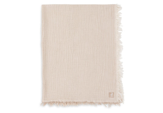 Jollein Decke - Hydrophil Fringe - Stripe Biscuit Detail