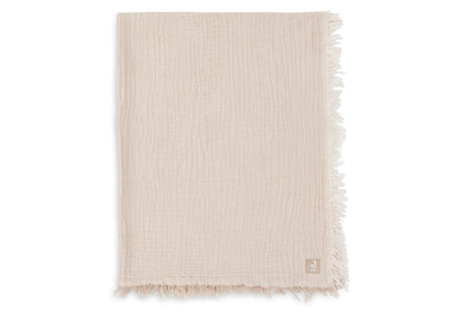 Jollein Decke - Hydrophil Fringe - Stripe Biscuit Detail