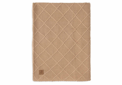 Jollein Decke - Check Knit - Teddy Fleece Biscuit Studio