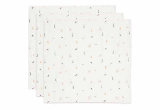 Jollein Spucktuch Hydrophil 70x70cm - Jungle Jambo - 3 Stück Studio