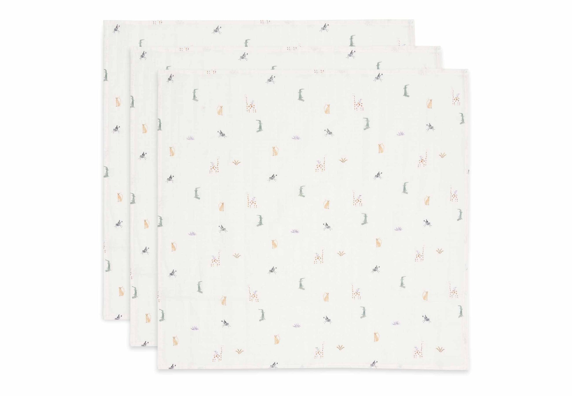 Jollein Spucktuch Hydrophil 70x70cm - Jungle Jambo - 3 Stück Studio