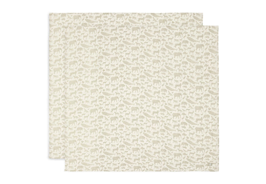 Mullwindeln Hydrophil 115x115cm - Animals - 2 Stück