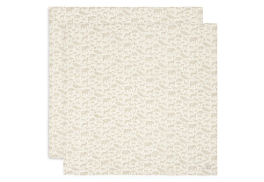 Mullwindeln Hydrophil 115x115cm - Animals - 2 Stück