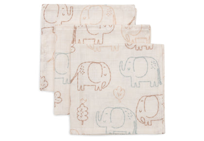 Spucktücher Hydrophil 31x31cm - Elephant Tales - 3 Stück