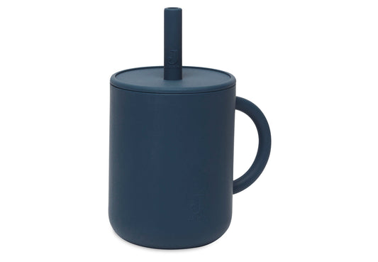Trinkbecher mit Strohalm - Silikon