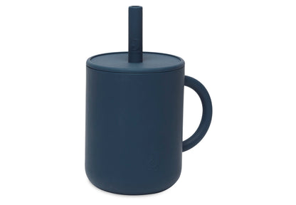 Trinkbecher mit Strohalm - Silikon