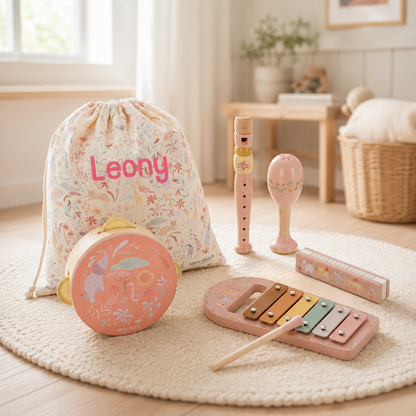 Little Dutch Musikset Rosa Safari Friends Personalisierung mit Namen