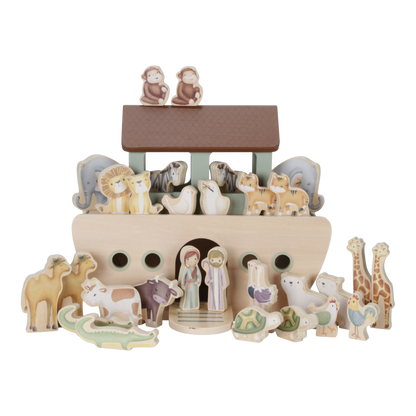 Arche Noah Taufspruch personalisiert aus Holz Little Dutch