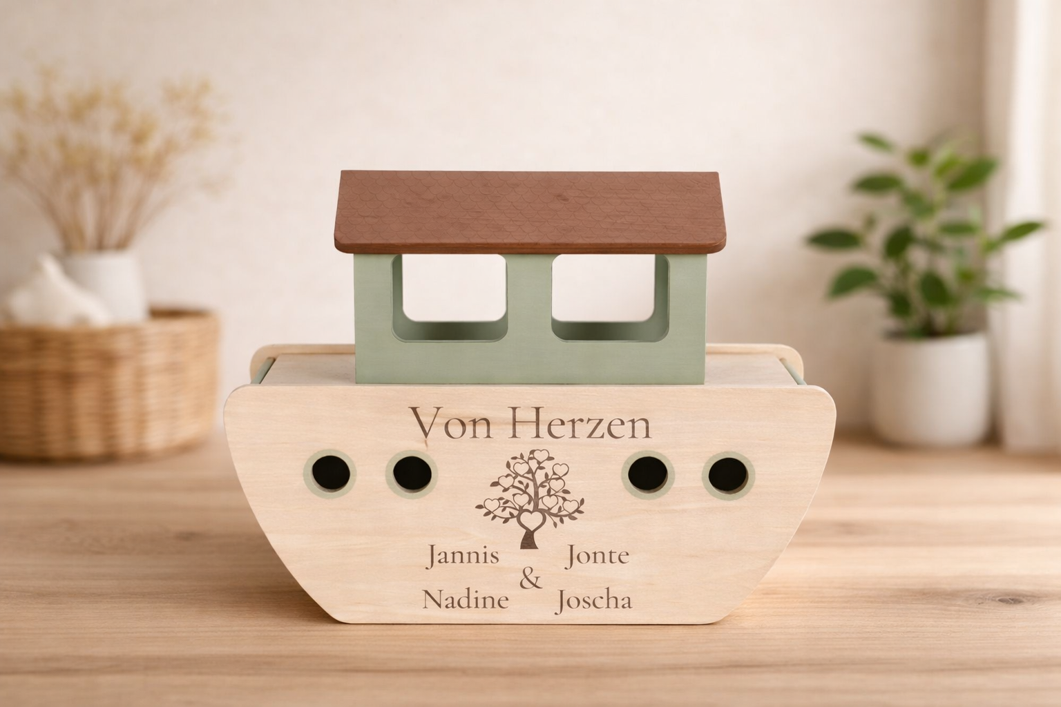 Little Dutch Arche Noah Zur Taufe personalisiert Holz Little Dutch mit Verpackung