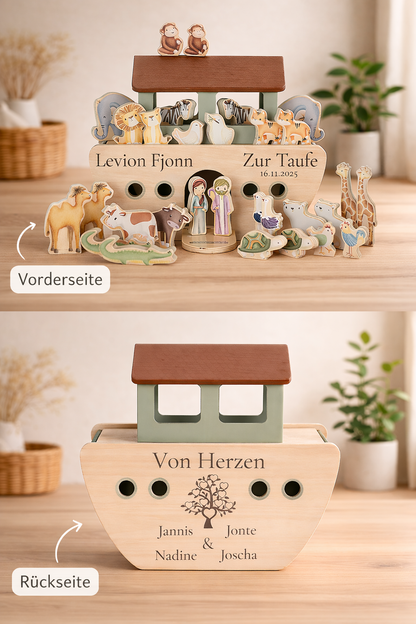 Little Dutch Arche Noah Zur Taufe personalisiert Holz Little Dutch Detailansicht
