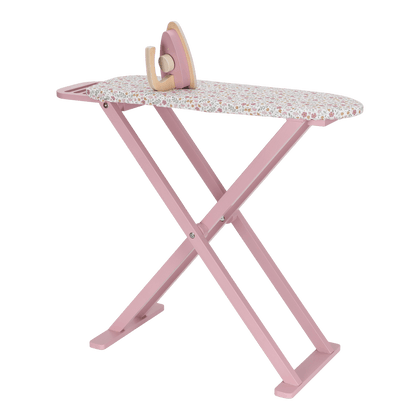 Bügelbrett rosa mit Bügeleisen Holz Little Dutch
