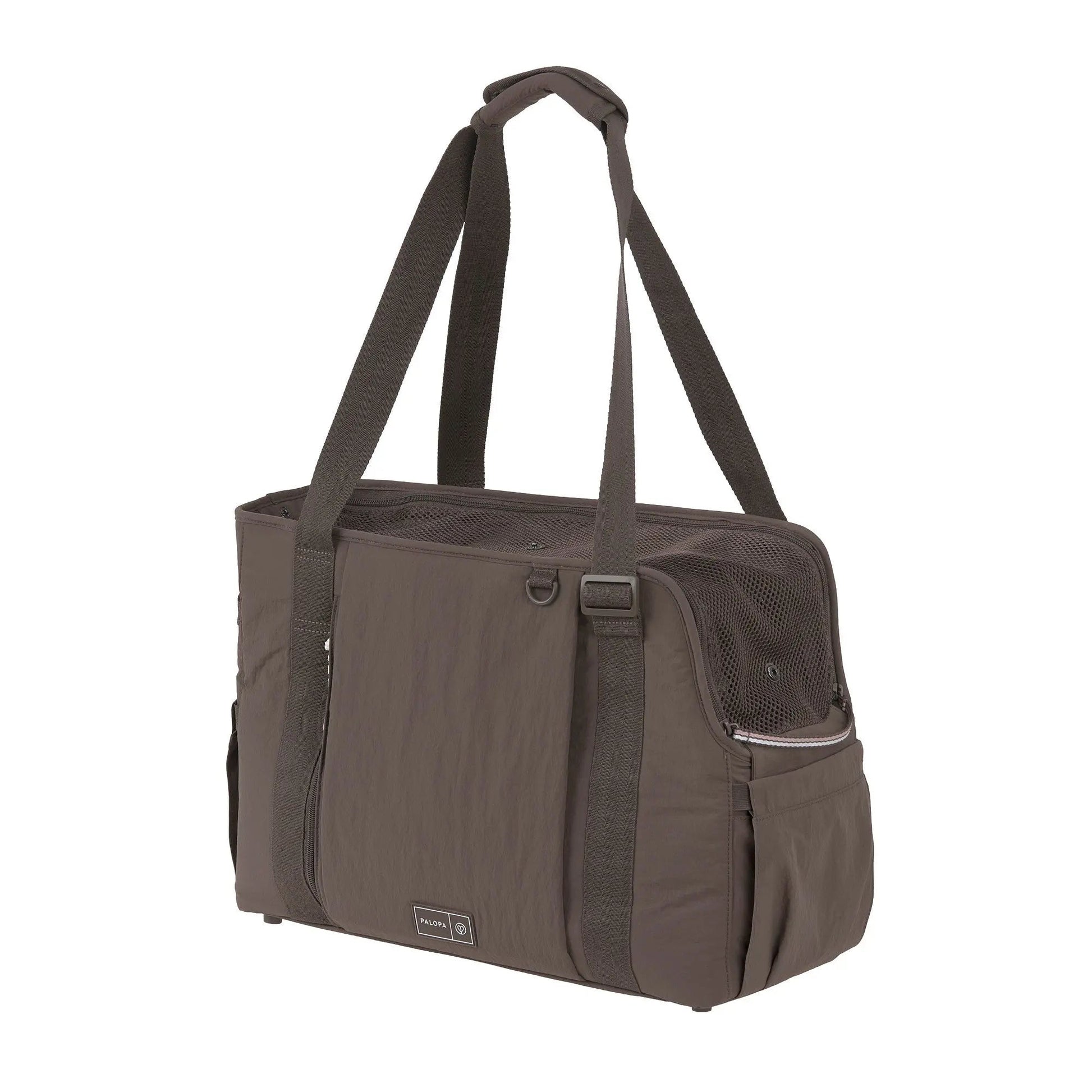 Palopa Hundetasche Crinkled Weda Chocolate Detailansicht