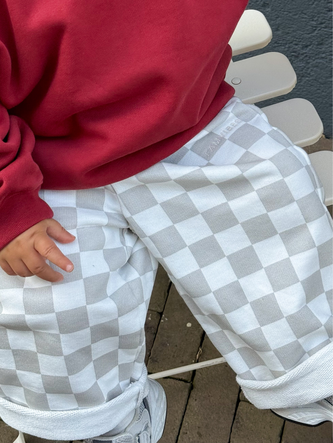 Famvibes Checkered Pants Kids sand