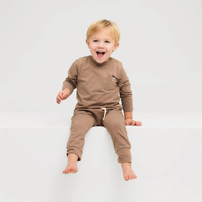Cloby Langarmshirt in Peanut Brown Detailansicht