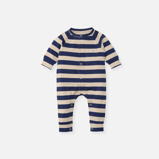 Cloby Baby playsuit in Navy Stripe - UPF 50+