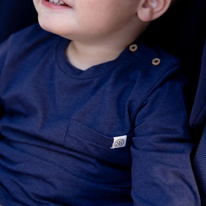 Cloby Longsleeve in Navy Blue UPF 50+ Funktionen Detail