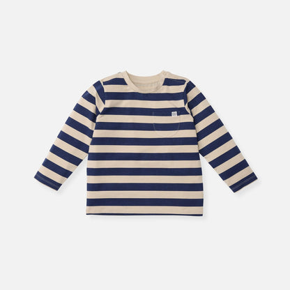 Cloby Longsleeve in Navy/Sandy Stripe UPF 50+