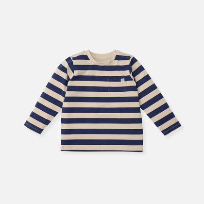 Cloby Longsleeve in Navy/Sandy Stripe UPF 50+