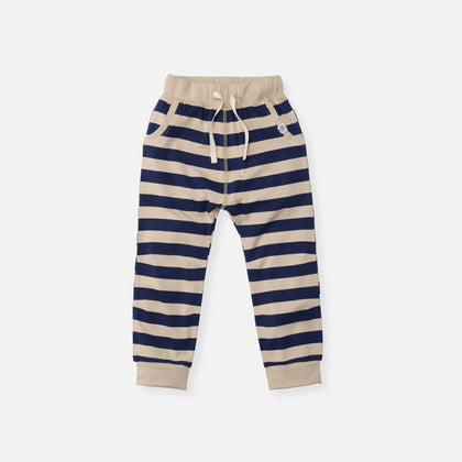 Cloby Jogger pants in Navy/Sandy Stripe UPF 50+