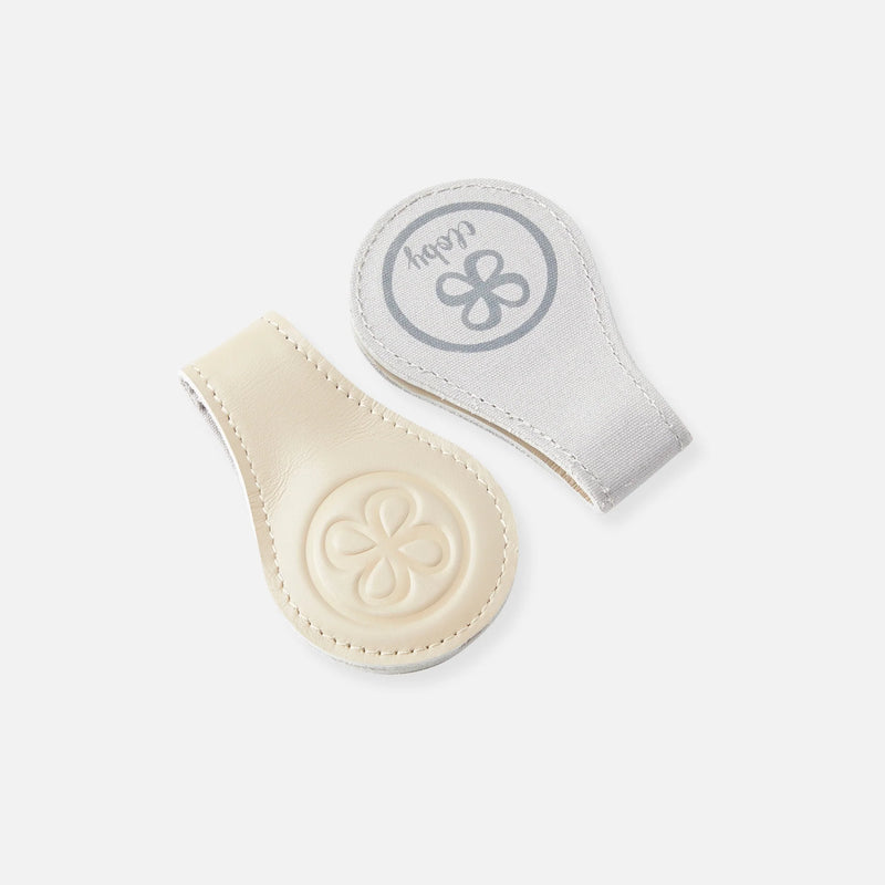 Cloby Magnet Clips Leder beige grau 2er Set | einfachschoen