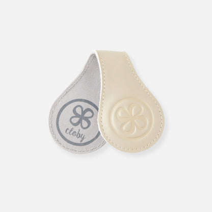 Cloby Magnet Clips Leder beige grau 2er Set | einfachschoen