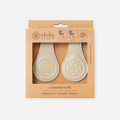 Cloby Magnet Clips Leder beige grau 2er Set | einfachschoen