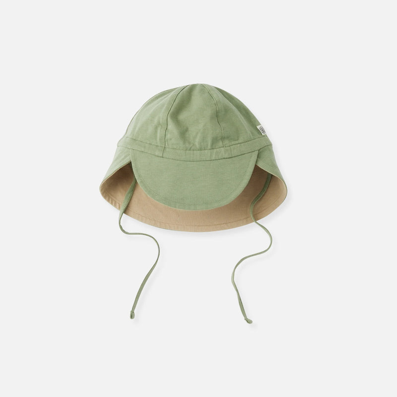Cloby Sonnenhut in Olive Green/Sandy Beach