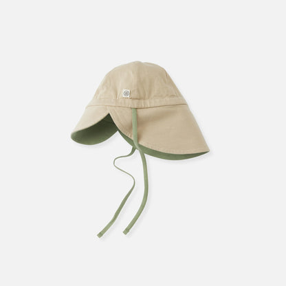 Cloby Sonnenhut in Olive Green/Sandy Beach – UPF 50+