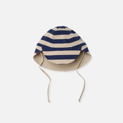 Cloby Sun hat in Navy Stripe/Sandy Beach - UPF 50+