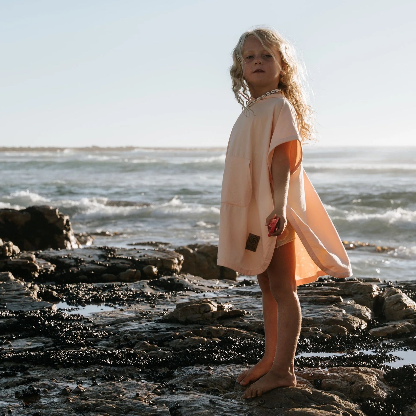 Cloby UV-Poncho in Peachy Summer – UPF 50+