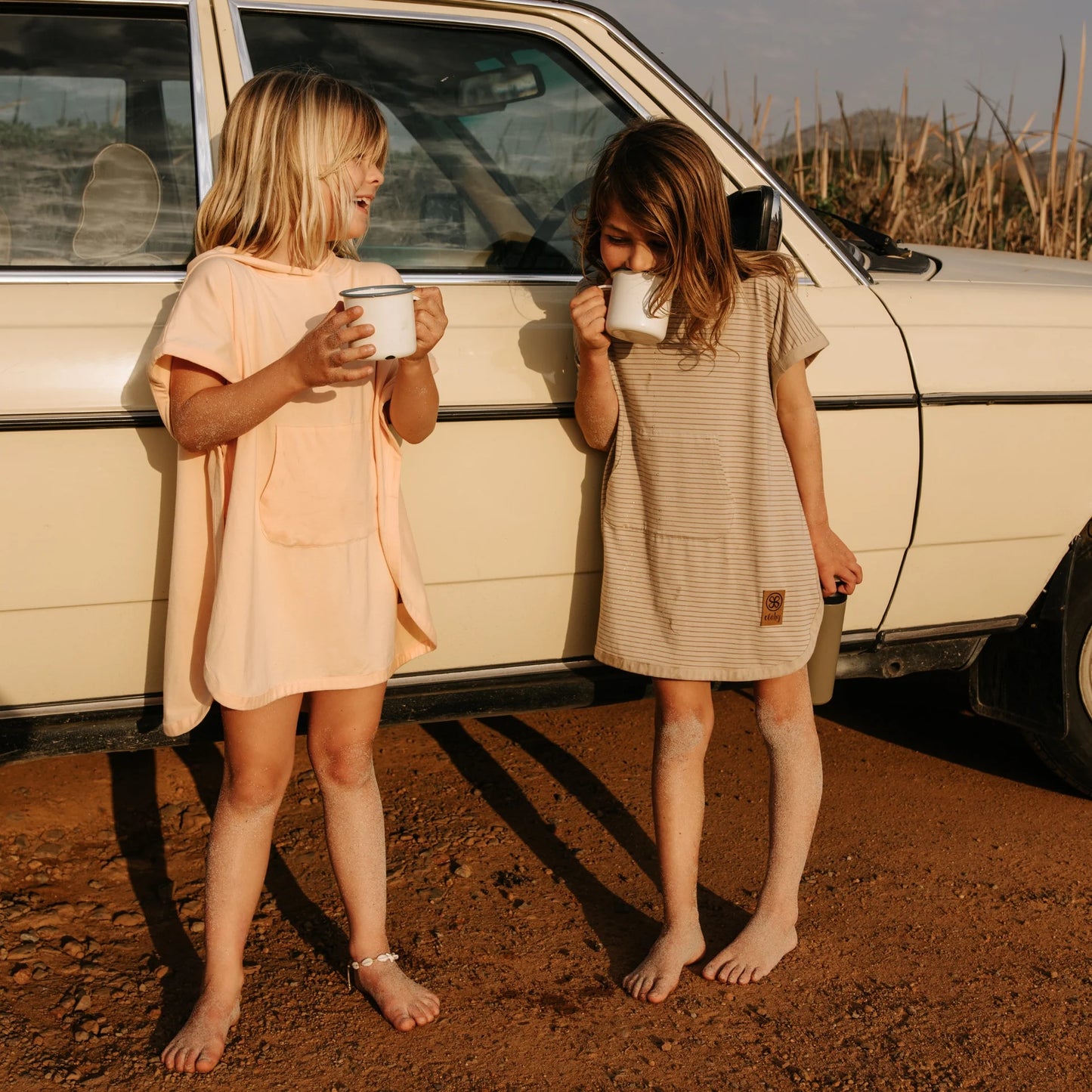 Cloby UV-Poncho in Peachy Summer – UPF 50+