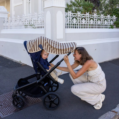 Cloby UV Blanket in Peanut/Sandy Stripe - UPF 50+