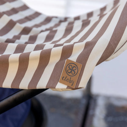 Cloby UV Blanket in Peanut/Sandy Stripe - UPF 50+