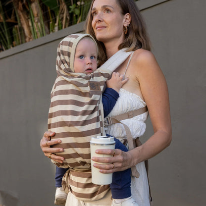 Cloby UV Blanket in Peanut/Sandy Stripe - UPF 50+