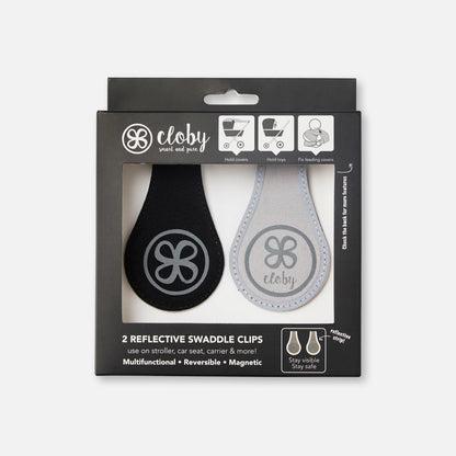 Cloby reflektierende Magnetclips schwarz Canvas 2er Set | einfachschoen