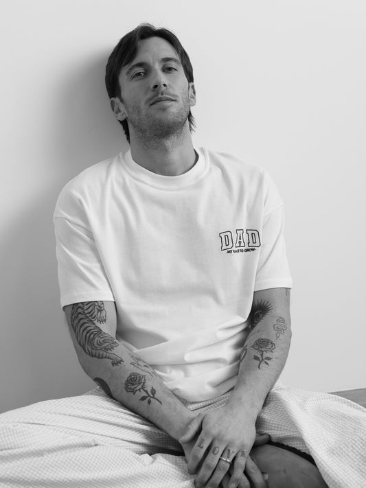 Famvibes Dad College Shirt weiß
