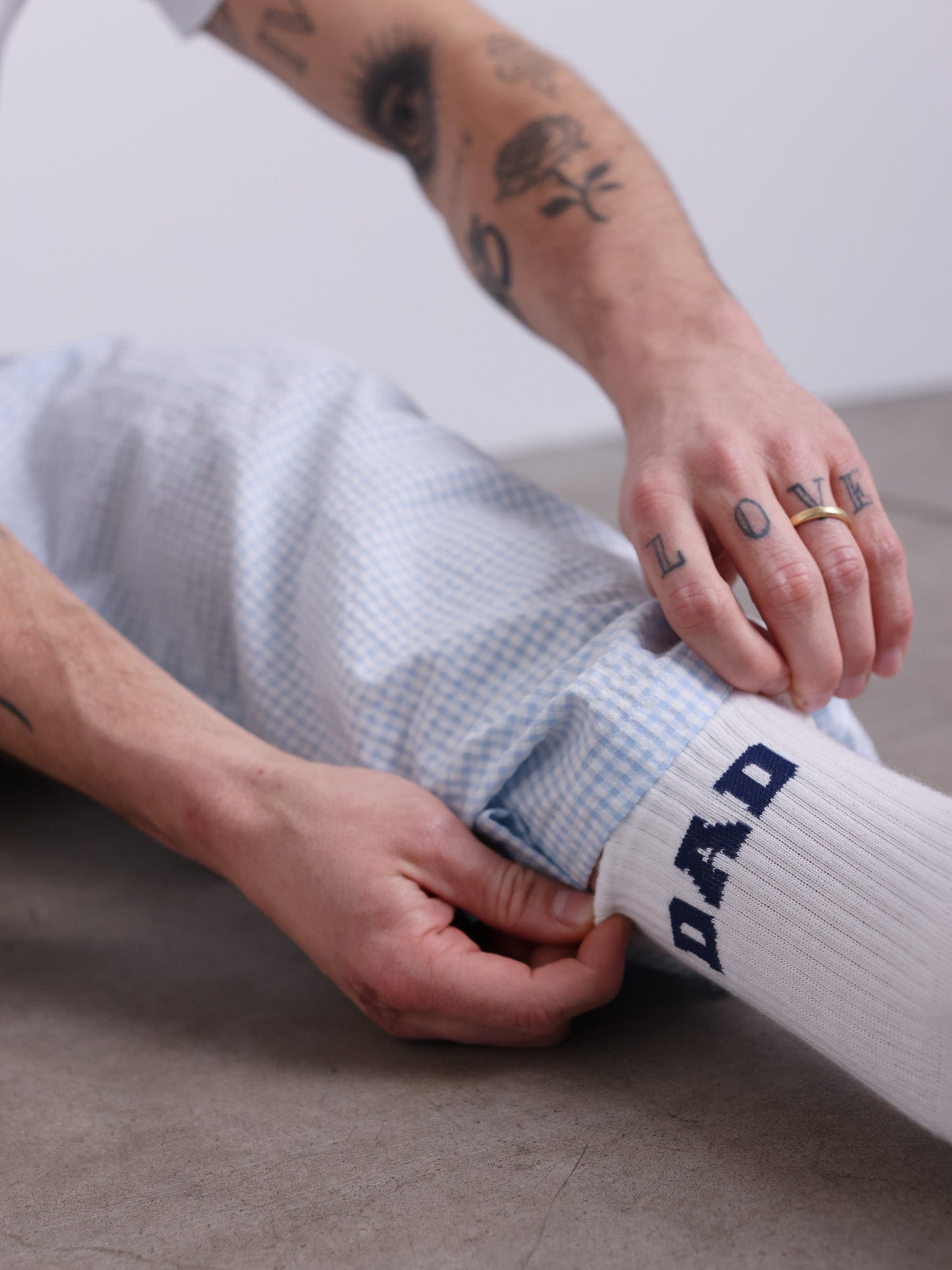 Famvibes Dad College Socken weiß