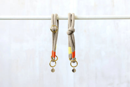 Palopa Hundehalsband geflochten - Mila Natur Neon Orange